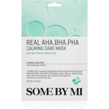 Some By Mi Clinical Solution AHA∙BHA∙PHA Calming Care Mask mască textilă calmantă pentru pielea problematica - imagine 2